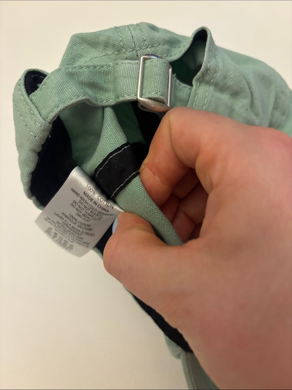 Mint Green Strapback Cap with Drawings Tag - Picture 4 of 4